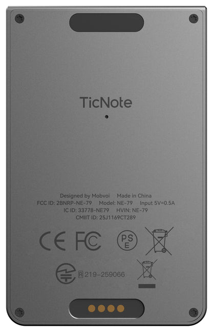 Mobvoi TicNote AI Smart Voice Recorder | Real-Time Transcription & Meeting Summary